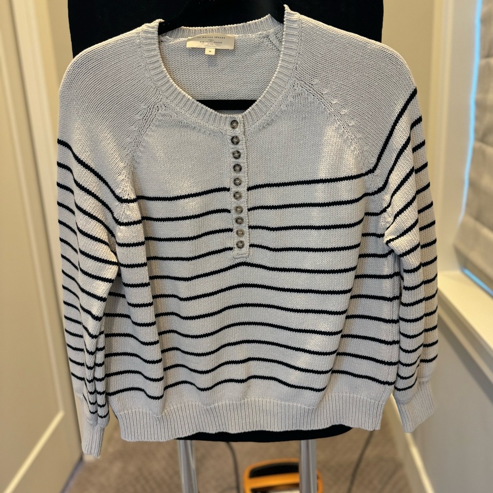 Sézane cotton stripe cotton sweater